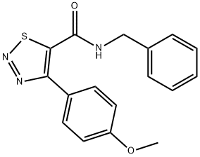N-benzyl-4-(4-methoxyphenyl)-1,2,3-thiadiazole-5-carboxamide 구조식 이미지