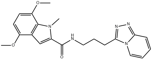 4,7-dimethoxy-1-methyl-N-[3-([1,2,4]triazolo[4,3-a]pyridin-3-yl)propyl]-1H-indole-2-carboxamide Structure