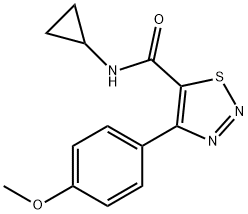 N-cyclopropyl-4-(4-methoxyphenyl)-1,2,3-thiadiazole-5-carboxamide 구조식 이미지