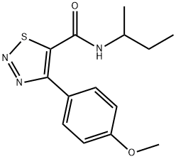 N-(butan-2-yl)-4-(4-methoxyphenyl)-1,2,3-thiadiazole-5-carboxamide 구조식 이미지