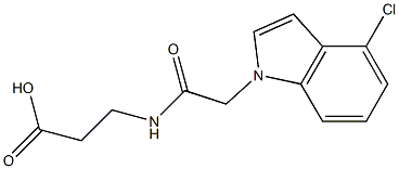 N-[(4-chloro-1H-indol-1-yl)acetyl]-beta-alanine 구조식 이미지