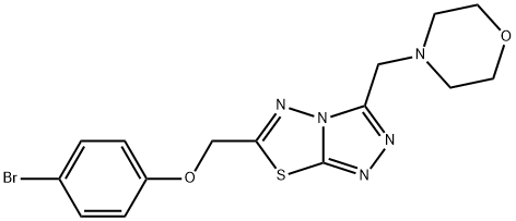 6-[(4-bromophenoxy)methyl]-3-(4-morpholinylmethyl)[1,2,4]triazolo[3,4-b][1,3,4]thiadiazole 구조식 이미지