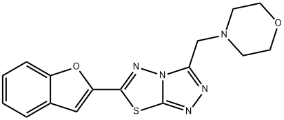 6-(1-benzofuran-2-yl)-3-(morpholin-4-ylmethyl)[1,2,4]triazolo[3,4-b][1,3,4]thiadiazole 구조식 이미지