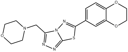 6-(2,3-dihydro-1,4-benzodioxin-6-yl)-3-(4-morpholinylmethyl)[1,2,4]triazolo[3,4-b][1,3,4]thiadiazole 구조식 이미지