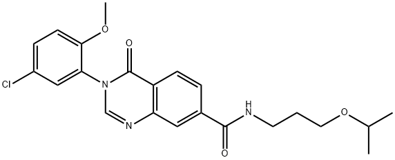 3-(5-chloro-2-methoxyphenyl)-4-oxo-N-[3-(propan-2-yloxy)propyl]-3,4-dihydroquinazoline-7-carboxamide Structure