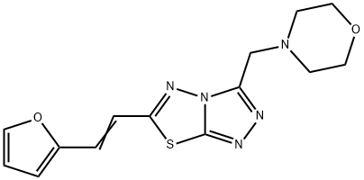 6-[(E)-2-(furan-2-yl)ethenyl]-3-(morpholin-4-ylmethyl)[1,2,4]triazolo[3,4-b][1,3,4]thiadiazole 구조식 이미지