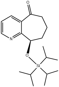 (R)-9-((triisopropylsilyl)oxy)-6,7,8,9-tetrahydro-5H-cyclohepta[b]pyridin-5-onehydrochloride Structure