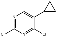 Pyrimidine, 2,4-dichloro-5-cyclopropyl- 구조식 이미지