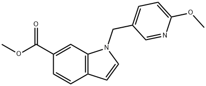 Methyl 1-((6-methoxypyridin-3-yl)methyl)-1H-indole-6-carboxylate Structure