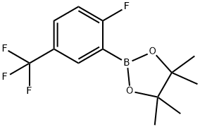 2-[2-Fluoro-5-(trifluoromethyl)phenyl]-4,4,5,5-tetramethyl-1,3,2-dioxaborolane 구조식 이미지