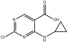 2-Chloro-4-(Cyclopropylamino)Pyrimidine-5-Carboxylic Acid Structure