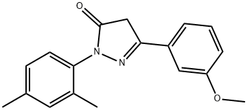 1-(2,4-dimethylphenyl)-3-(3-methoxyphenyl)-1H-pyrazol-5(4H)-one 구조식 이미지