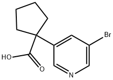 1-(5-bromopyridin-3-yl)cyclopentanecarboxylic acid 구조식 이미지