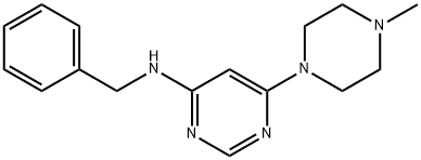 N-Benzyl-6-(4-methylpiperazin-1-yl)pyrimidin-4-amine 구조식 이미지