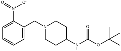 tert-butyl 1-(2-nitrobenzyl)piperidin-4-ylcarbamate 구조식 이미지