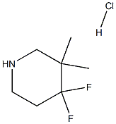 4,4-DIFLUORO-3,3-DIMETHYLPIPERIDINE HYDROCHLORIDE Structure