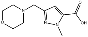 1-methyl-3-(4-morpholinylmethyl)-1H-pyrazole-5-carboxylic acid Structure