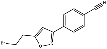 4-[5-(2-bromoethyl)-3-isoxazolyl]Benzonitrile 구조식 이미지