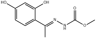 methyl 2-[1-(2,4-dihydroxyphenyl)ethylidene]hydrazinecarboxylate 구조식 이미지