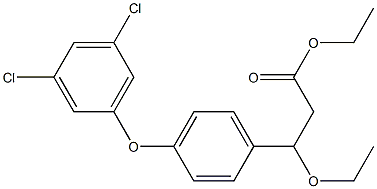 ethyl 3-[4-(3,5-dichlorophenoxy)phenyl]-3-ethoxypropionate 구조식 이미지