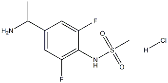 N-[4-(1-amino-ethyl)-2,6-difluoro-phenyl]-methanesulfonamide hydrochloride 구조식 이미지