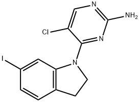 5-chloro-4-(6-iodoindolin-1-yl)pyrimidin-2-amine Structure