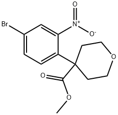 methyl 4-(4-bromo-2-nitrophenyl)tetrahydro-2H-pyran-4-carboxylate Structure
