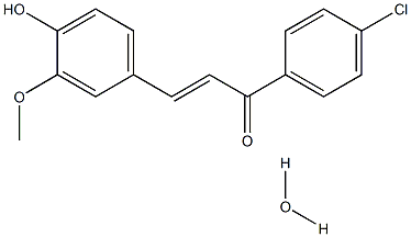 (E)-1-(4-Chlorophenyl)-3-(4-hydroxy-3-methoxyphenyl)-2-propen-1-one hydrate Structure