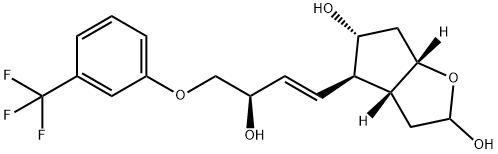 2H-Cyclopenta[b]furan-2,5-diol, hexahydro-4-[(1E,3R)-3-hydroxy-4-[3-(trifluoromethyl)phenoxy]-1-buten-1-yl]-, (3aR,4R,5R,6aS)- Structure
