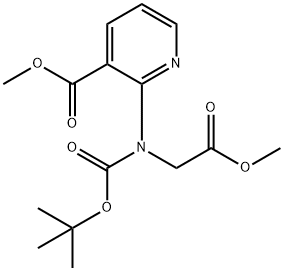 METHYL 2-((TERT-BUTOXYCARBONYL)(2-METHOXY-2-OXOETHYL)AMINO)NICOTINATE Structure