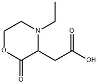 2-(4-ethyl-2-oxomorpholin-3-yl)acetic acid 구조식 이미지