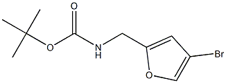 Carbamic acid,N-[(4-bromo-2-furanyl)methyl]-, 1,1-dimethylethyl ester 구조식 이미지