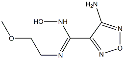 1,2,5-Oxadiazole-3-carboximidamide, 4-amino-N-hydroxy-N'-(2-methoxyethyl)- 구조식 이미지