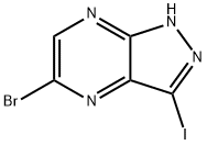 5-Bromo-3-iodo-1H-pyrazolo[3,4-b]pyrazine Structure