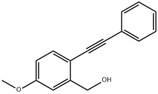 (5-Methoxy-2-(phenylethynyl)phenyl)methanol Structure