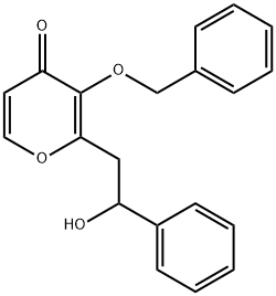 2-(2-hydroxy-2-phenylethyl)-3-[(phenylmethyl)oxy]-4H-pyran-4-one 구조식 이미지