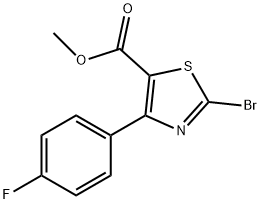 Methyl 2-bromo-4-(4-fluorophenyl)thiazole-5-carboxylate 구조식 이미지