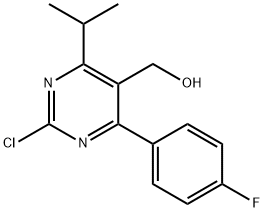 (2-Chloro-4-(4-fluorophenyl)-6-isopropylpyrimidin-5-yl)methanol Structure