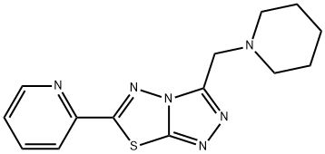 3-(piperidin-1-ylmethyl)-6-(pyridin-2-yl)[1,2,4]triazolo[3,4-b][1,3,4]thiadiazole Structure