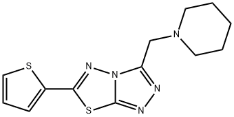 3-(piperidin-1-ylmethyl)-6-(thiophen-2-yl)[1,2,4]triazolo[3,4-b][1,3,4]thiadiazole Structure