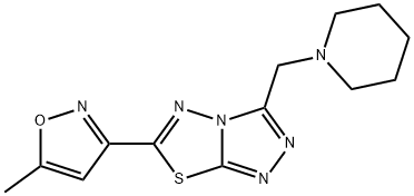 6-(5-methyl-3-isoxazolyl)-3-(1-piperidinylmethyl)[1,2,4]triazolo[3,4-b][1,3,4]thiadiazole Structure