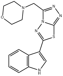 3-[3-(morpholin-4-ylmethyl)[1,2,4]triazolo[3,4-b][1,3,4]thiadiazol-6-yl]-1H-indole Structure