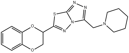 6-(2,3-dihydro-1,4-benzodioxin-2-yl)-3-(piperidin-1-ylmethyl)[1,2,4]triazolo[3,4-b][1,3,4]thiadiazole Structure