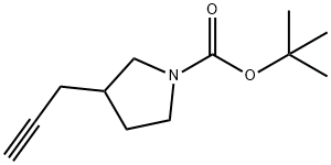 tert-butyl 3-(prop-2-ynyl)pyrrolidine-1-carboxylate Structure