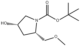 TERT-BUTYL (2S,4S)-4-HYDROXY-2-(METHOXYMETHYL)PYRROLIDINE-1-CARBOXYLATE Structure