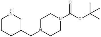 tert-butyl 4-(piperidin-3-ylmethyl)piperazine-1-carboxylate 구조식 이미지