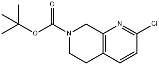 tert-butyl 2-chloro-5,6-dihydro-1,7-naphthyridine-7(8H)-carboxylate Structure