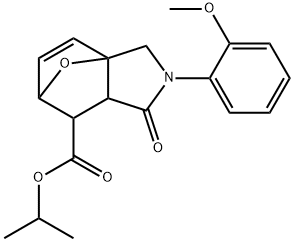 isopropyl 2-(2-methoxyphenyl)-1-oxo-1,2,3,6,7,7a-hexahydro-3a,6-epoxyisoindole-7-carboxylate 구조식 이미지