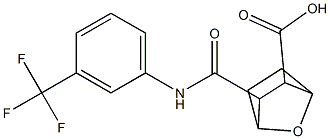 3-((3-(trifluoromethyl)phenyl)carbamoyl)-7-oxabicyclo[2.2.1]heptane-2-carboxylic acid 구조식 이미지