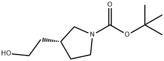 (R)-tert-butyl 3-(2-hydroxyethyl)pyrrolidine-1-carboxylate 구조식 이미지